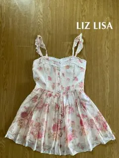 LIZ LISA 花柄リボンキャミワンピース チュニック ミニワンピ ピンク
