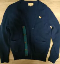 MAISON KITSUNÉ ネイビー カーディガン ウール キツネ XS