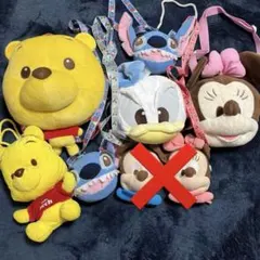 プーさん・ミニー　キャラクターリュック　ディズニーポシェット　まとめ売り　6点