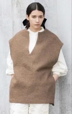 ラインヴァンド　ブラウン　ベスト leinwande｜ラインヴァンドのベスト（ブラウン/茶色系・その他総柄
