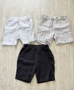 【新品未使用】短パン3枚セット　petit main、BEBE