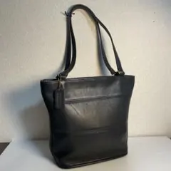 美品 オールドコーチ ワンショルダーバッグ ブラック レザー 4143 