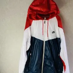 Nike ナイロンジャケット XL 赤/白/紺
