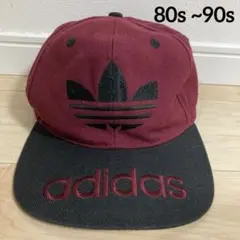 超希少 80s adidas アディダスデカトレフォイルロゴバーガーデイキャップ