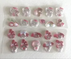 ボンボンドロップシールミニ　おすそ分け　キティ　マイメロ　ピンク　サンリオ