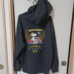 バイカー・スヌーピー ブラックパーカー