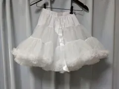 Ｍｙｌａｌａ＊] パニエ チュチュスカート 3層チュール　ホワイト