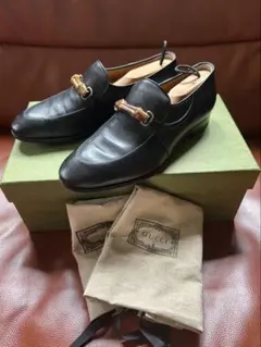 GUCCI ブラックレザー ローファー 箱・保存袋付き