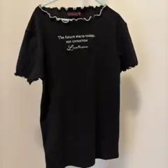 lovetoxic 黒 Tシャツ フリル付き