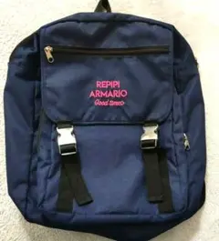 REPIPI ARMARIO リュック フロントメタルナイロン　ネイビーリュックのサムネイル