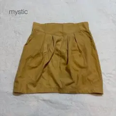 【mystic】ミニスカート マスタード シンプル 無地 M タイトスカートのサムネイル