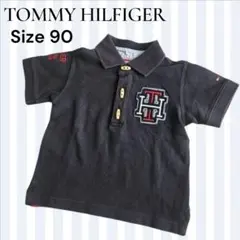 トミーヒルフィガー　ワッペン付　 ポロシャツ 半袖 ネイビー ベビー90