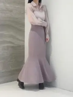 SNIDEL バックサテンマーメイドスカート
