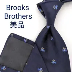【美品】ブルックスブラザーズ ネクタイ ネイビー チェック ゴールデンフリース