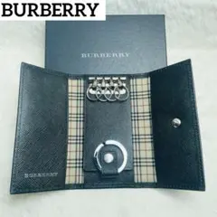 新品未使用 正規品 BURBERRY ノバチェックキーケース ブラック
