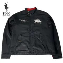 Polo Ralph Lauren ナイロンジャケット ブラック　ビック刺繍