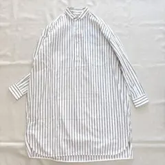 極美品☆TICCA ティッカ　ストライプ シャツワンピース チュニック ゆったり