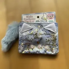 猫耳付きライトブルーポケット