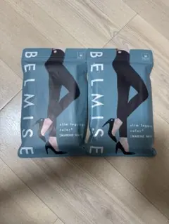 BELMISE 着圧スリムレギンス マリンネイビー M 2個セット