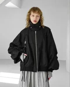 最終値下げ【seyto・希少】ヴィンテージサテンギャザーブルゾン seyto（セイト）の「Vintage satin gather blouson / ヴィンテージ