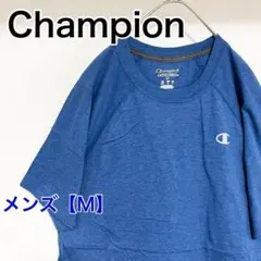 YAD57【US輸入】Champion　Tシャツ【メンズM】半袖　薄い青色