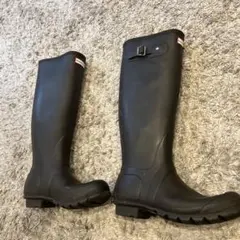 z*u様 HUNTER 長靴 ダークブラウン バックル付き