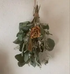 ユーカリと薔薇のスワッグ