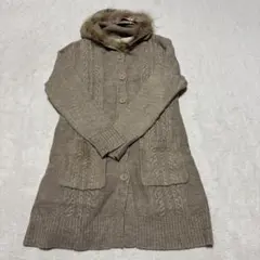 【ハッシュアッシュ】ロングニットカーディガン/サイズ2