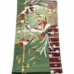 P1234 ●高級 正絹 唐織 六通 袋帯