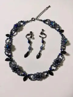 ネックレス　イヤリング　セット　ハンドメイド