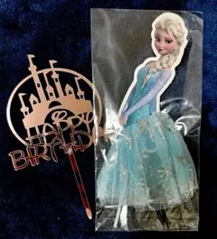 エルサ　ケーキトッパー　誕生日ケーキの飾り　デコレーション　アナ雪