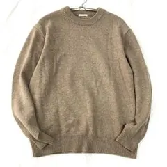 【ジーユー】ラムブレンドクルーネックセーター ニット 長袖 毛混 無地 S