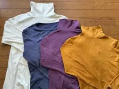 長袖タートルネック M 、L 4色セット