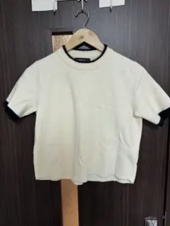 【早い者勝ち】ZARA アイボリー 半袖ニット　Mサイズ
