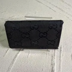 GUCCI グッチ6連 キーケース GGキャンバスレザー ブラック