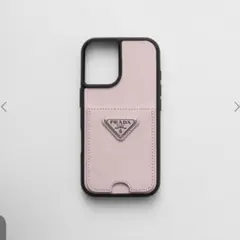 PRADA サフィアーノ iPhone16ケース ピンク カードホルダー付き - メルカリ