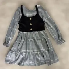 ☆lovetoxic☆140cm ニットベスト付きワンピース