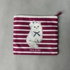 美品✨ ポール&ジョー ポーチ ナイロン ネコ ピンク チャーム付き