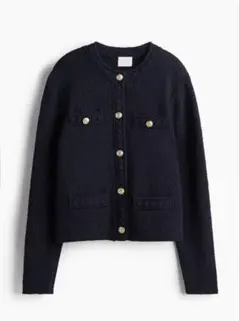 テクスチャードニットカーディガン