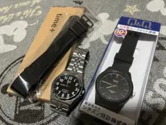 time+ & Q&Q アナログ腕時計セット
