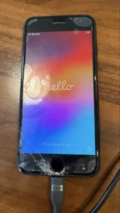 動作確認 Apple iPhone SE2 64GB 本体 ブラック 画面割れ