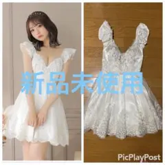 新品未使用、ROBE de FLEURS フレアミニドレス(fm2070)