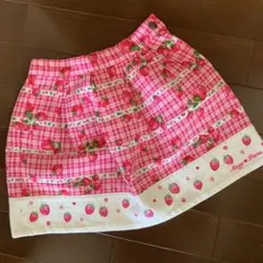 美品　メゾピアノ　苺刺繍スカート　110