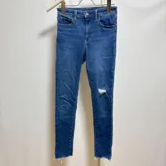 ユニクロ デニムパンツ 24 ハイライズ スキニー