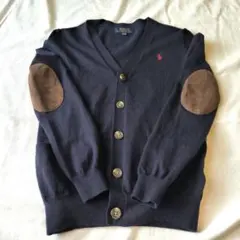 ポロバイラルフローレン ウールカーディガン エルボーパッチ ネイビー ポニーロゴ ポロ ラルフローレン POLO RALPH LAUREN ニット カーディガン