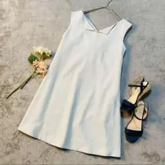 A15◾︎snidel スナイデル ノースリーブワンピース ドレープ 膝丈 F