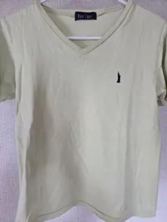 11号　EAST BOY ライトグリーン Vネック Tシャツ