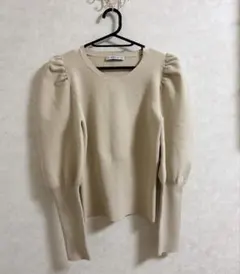 パフスリーブ 長袖 ニット