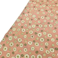 アンティーク帯 夏帯 名古屋帯 絽 小さな丸に花 サーモンピンク AO-3041