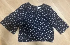 HK WORKS LONDON 花柄チュニック ネイビー Mサイズのサムネイル